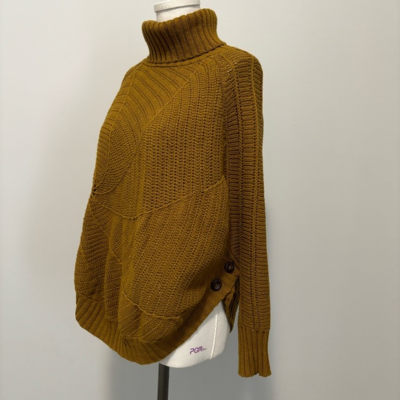 Anthropologie Angel Of The North Harvest Moon Poncho Sweater Cotton Knit Size XS - Picture 10 of 16